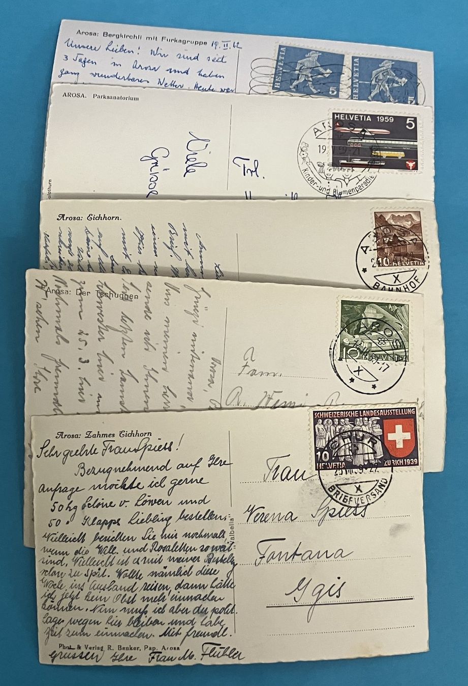 Cartoline postali: 10 ANSICHTSKARTEN AROSA – Usato da Oberwil BL venduto da SALOB 3