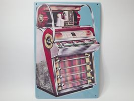 Blechschild Jukebox Seeburg V200 1955 Musikbox