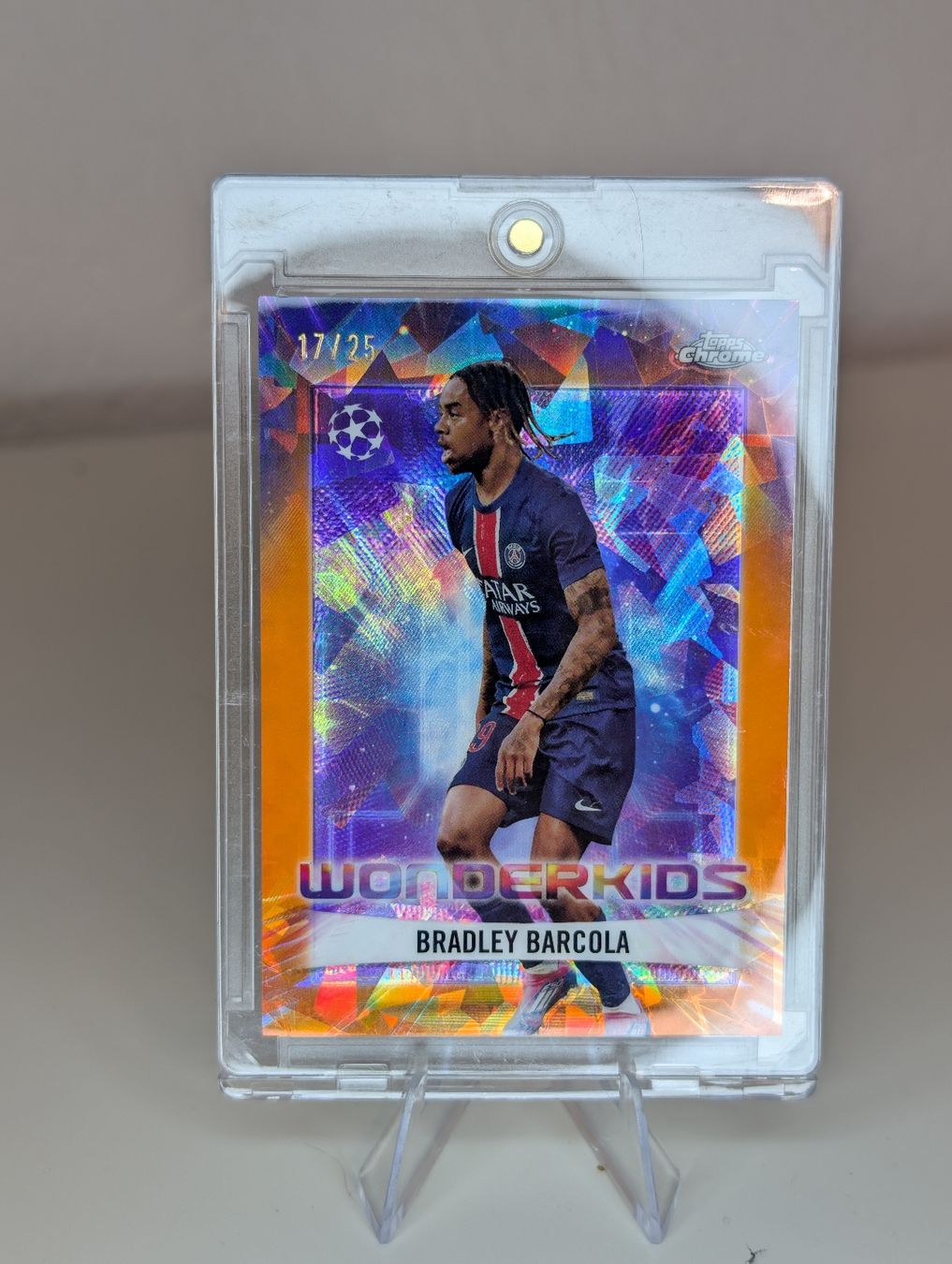 Topps Carte collezionabili: Bradley Barcola 17/25 PSG Topos Chrome – Nuovo (secondo la descrizione) da Hunzenschwil venduto da BRPCards
