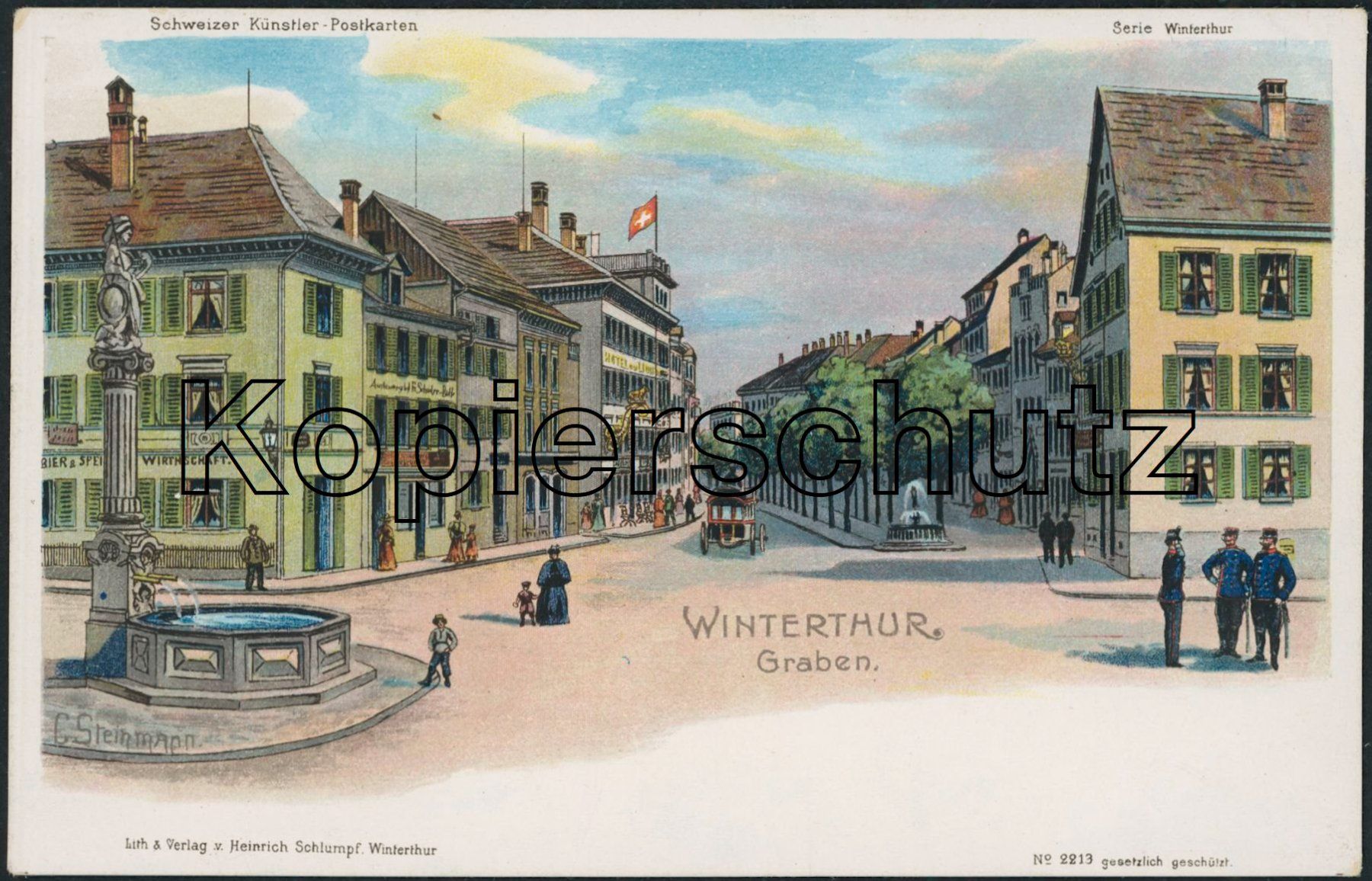 Cartoline postali: ZHW Winterthur - Litho - C. Steinmann – Nuovo (secondo la descrizione) da Schindellegi venduto da leecollect