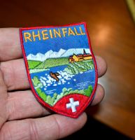 VINTAGE Badge RHEINFALL 1 nos ST. GALLER STICKEREI