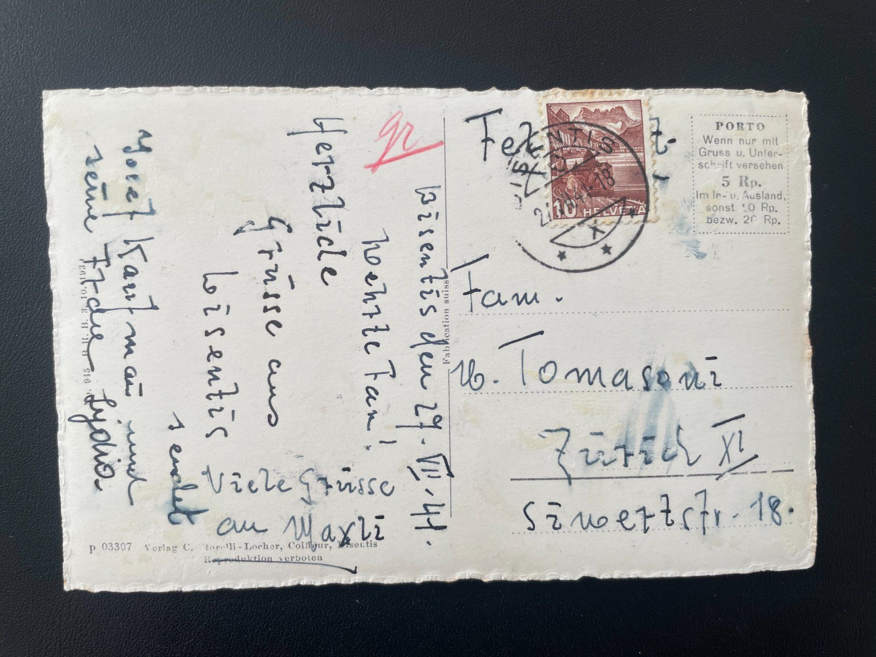 Ansichtskarten: AK GR Disentis, Klosterkirche – Gebraucht aus Thal von Danny82 1