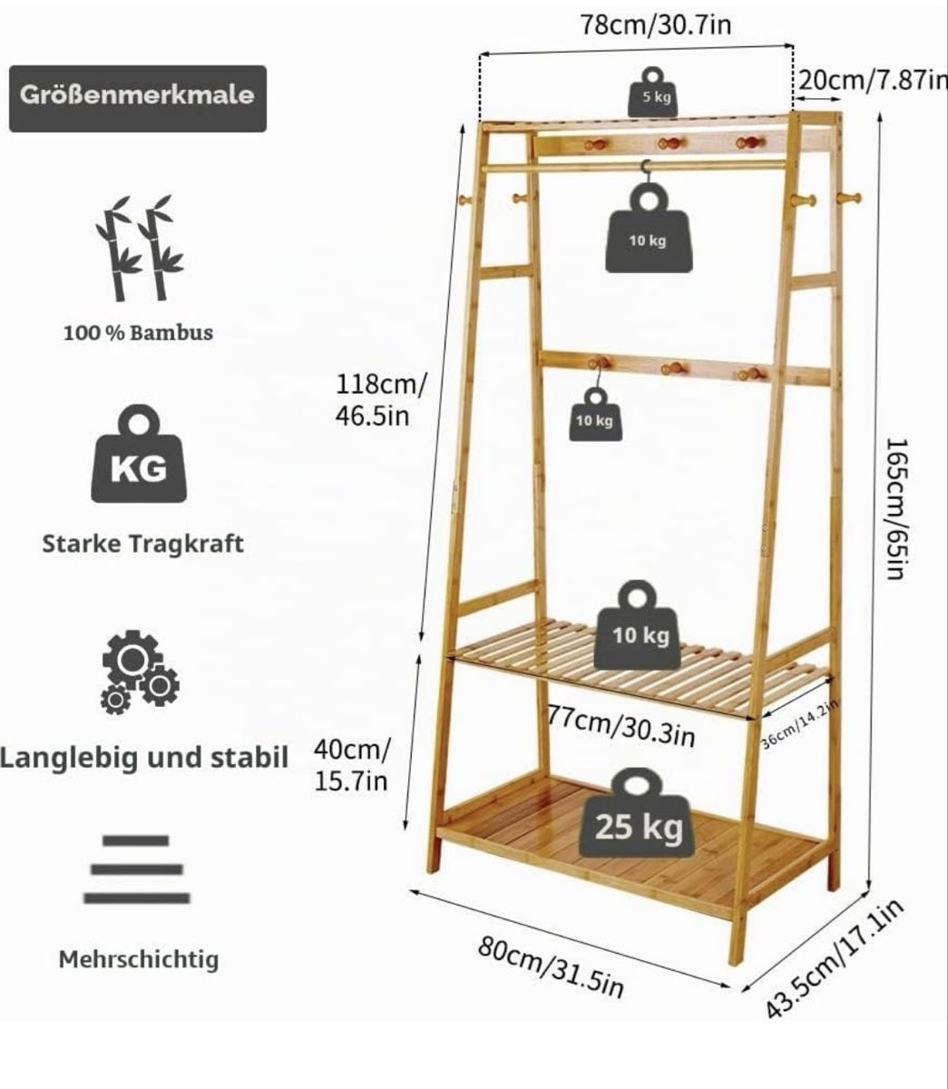 Porte manteau: Bambus Kleiderständer  – D'occasion à Hilterfingen par cel_h8kg 2