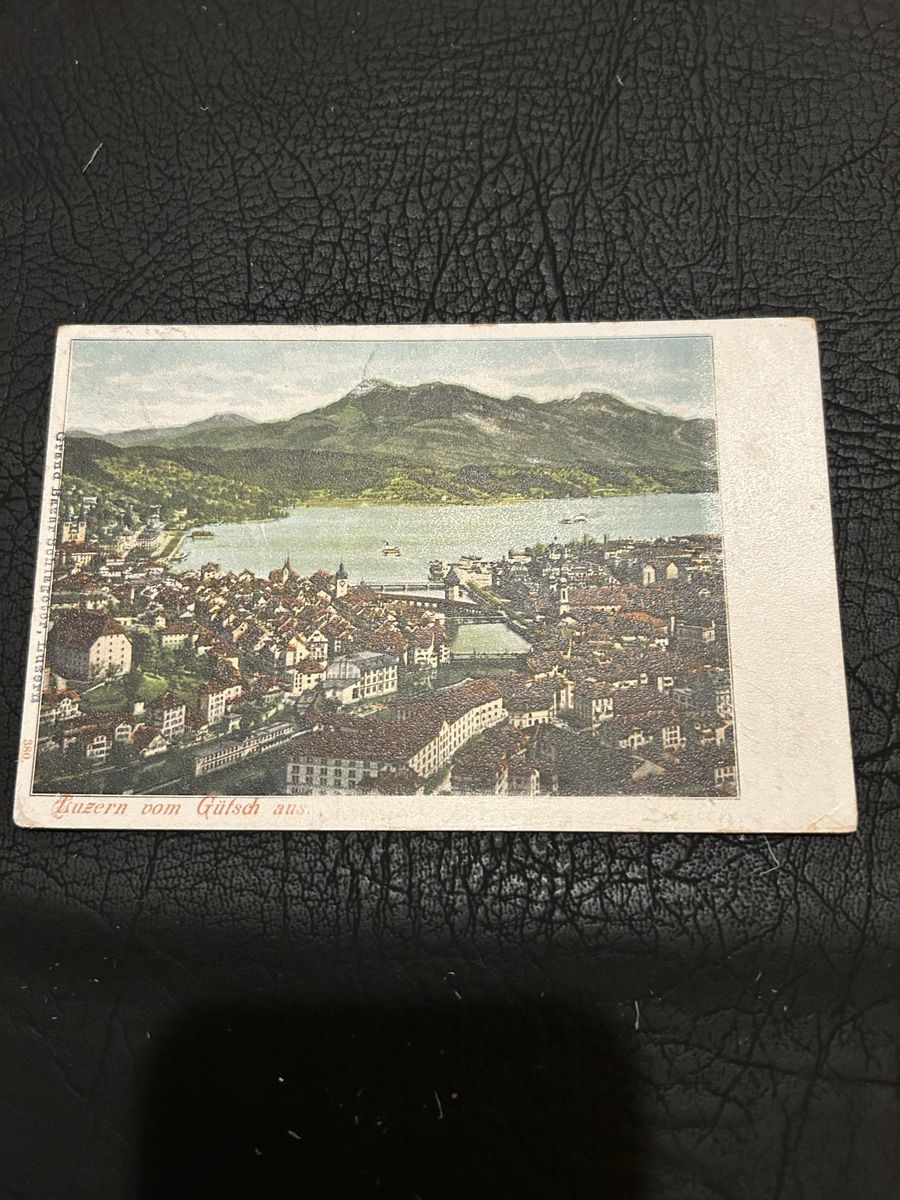 Cartoline postali: Luzern vom Gütsch 1902 – Usato da Breganzona venduto da Milesbo