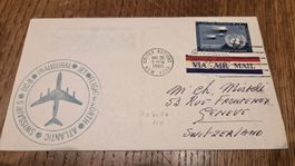 1960 New -York UNO - Zürich Grüner Stempel