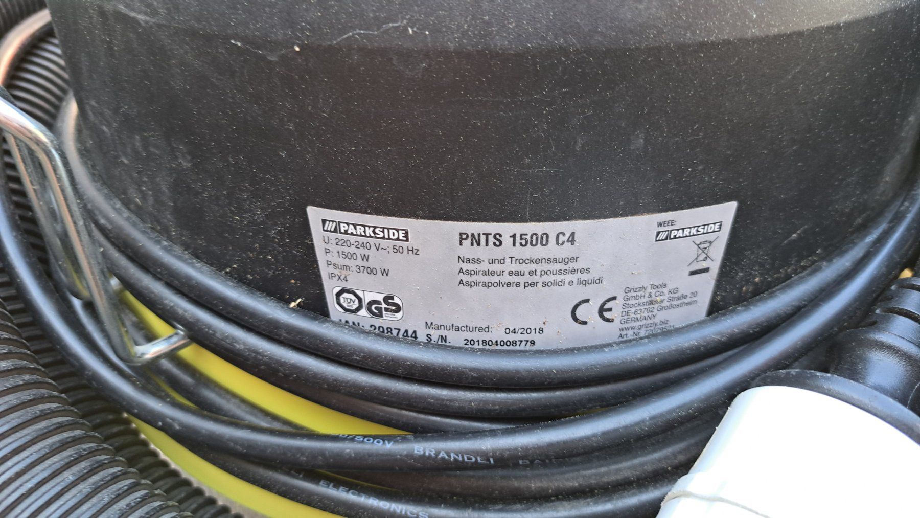 Parkside Aspirapolveri & Accessori: Industriesauger, Parkside PNTS 1500 C4 – Usato da Langenthal venduto da T.L. 2