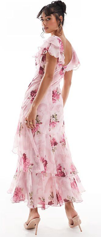 Kleider: ASOS DESIGN rosa ruffle maxi dress – Neu (gemäss Beschreibung) aus Zürich von lun_c7cy 2
