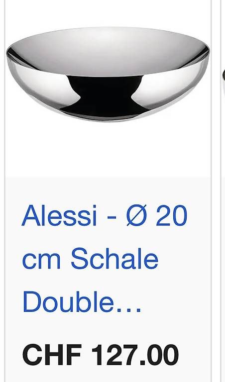 Alessi Schalen: ALESSI Doppelwandschale 20 cm – Gebraucht aus Würenlos von avauva 4
