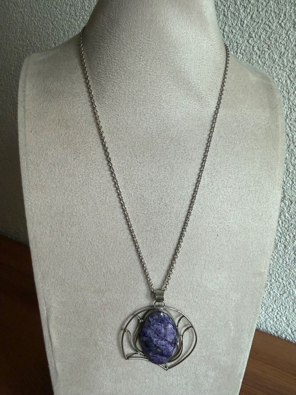 Catenine: Silber Kette 925 mit Charoit Anhänger – Usato da Spiegel b. Bern venduto da Rogger72 6