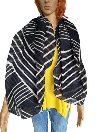 S.Oliver foulard blanc bleu