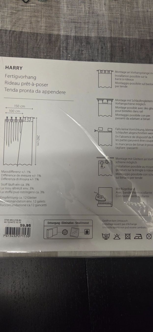 Tende: Rideau – Nuovo e nell'imballaggio originale da Granges-Paccot venduto da jokko 3