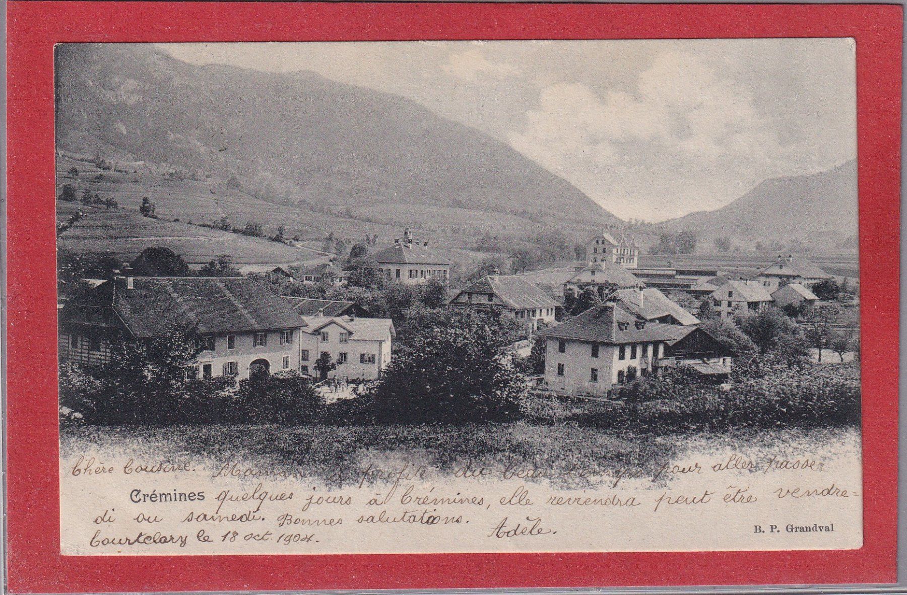 Cartoline postali: Crémines - le village - 1904 – Usato da Orvin venduto da Pyaeschli
