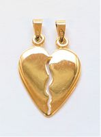 Anhänger Herz Gelbgold 750, teilbar ca. 17 x 14 mm