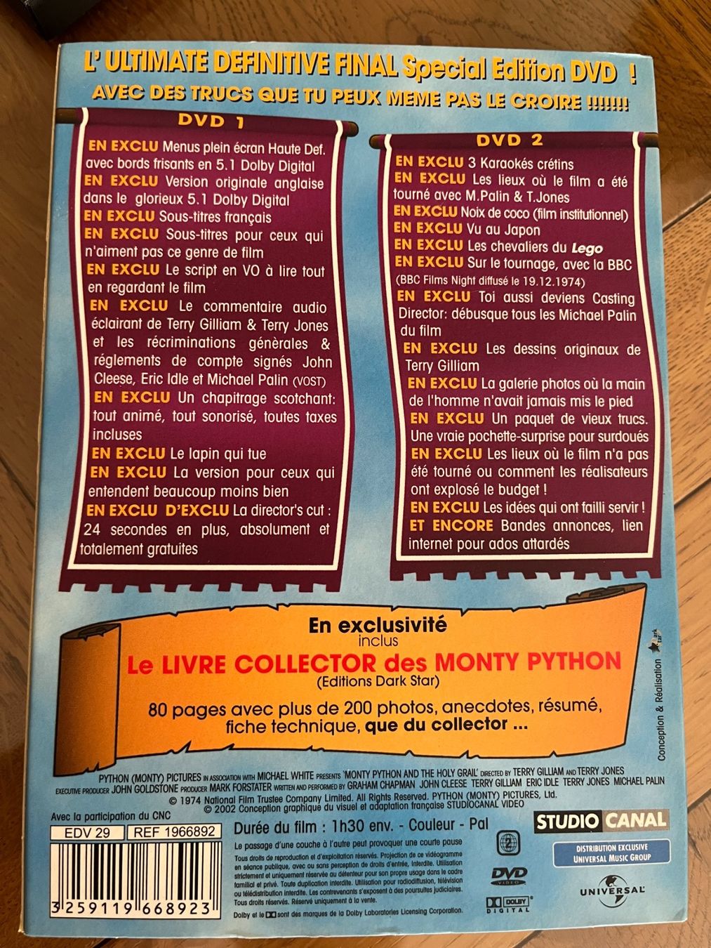 Alle DVDs: Monty Python Sacré Graal  (1975, DVD + Livre 80 pages) – Gebraucht aus Vevey von  1
