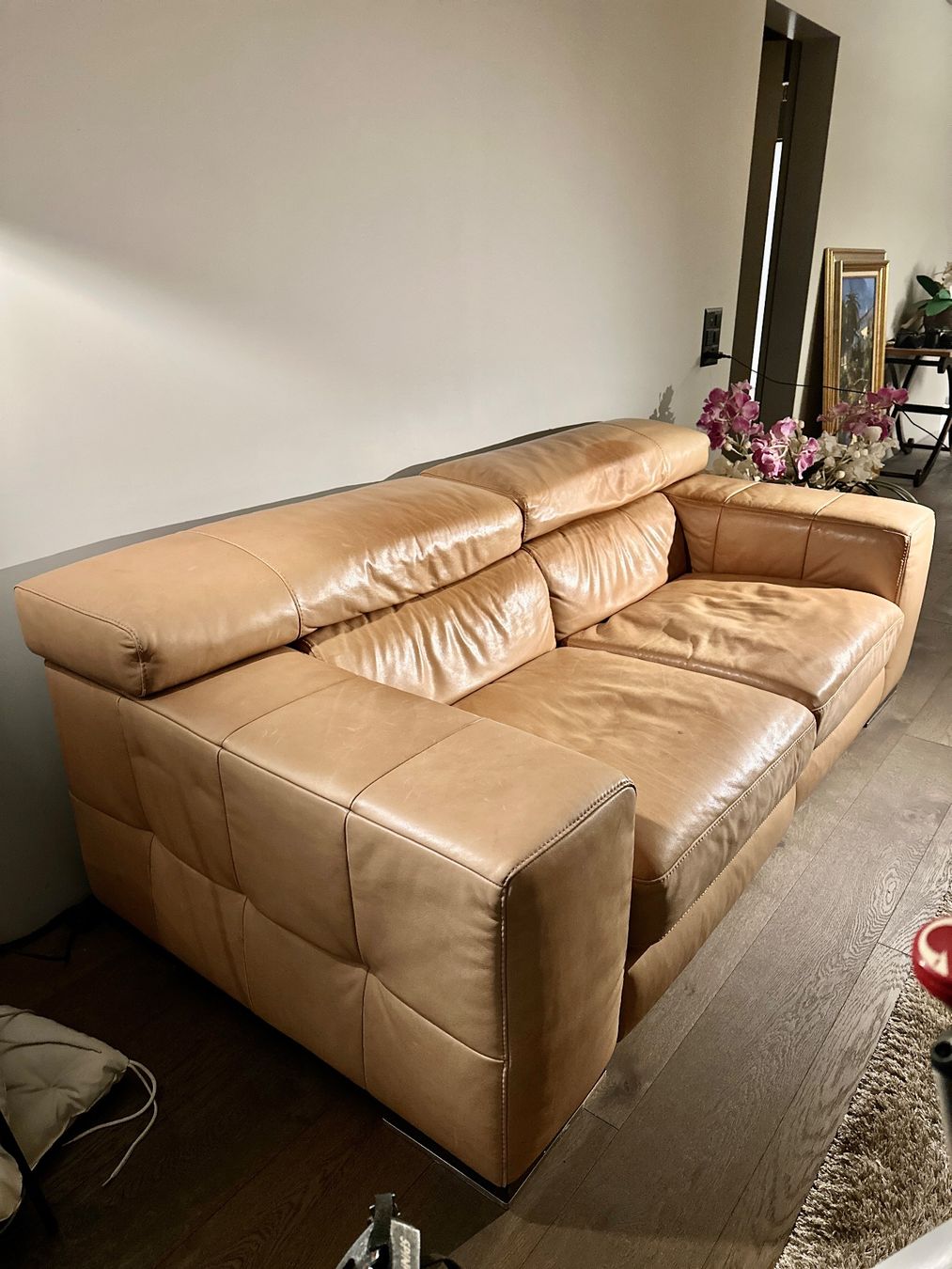Divani: Natuzzi 2er Sofa plus Sessel - Rindsleder – Usato da Küsnacht ZH venduto da Icon21 1