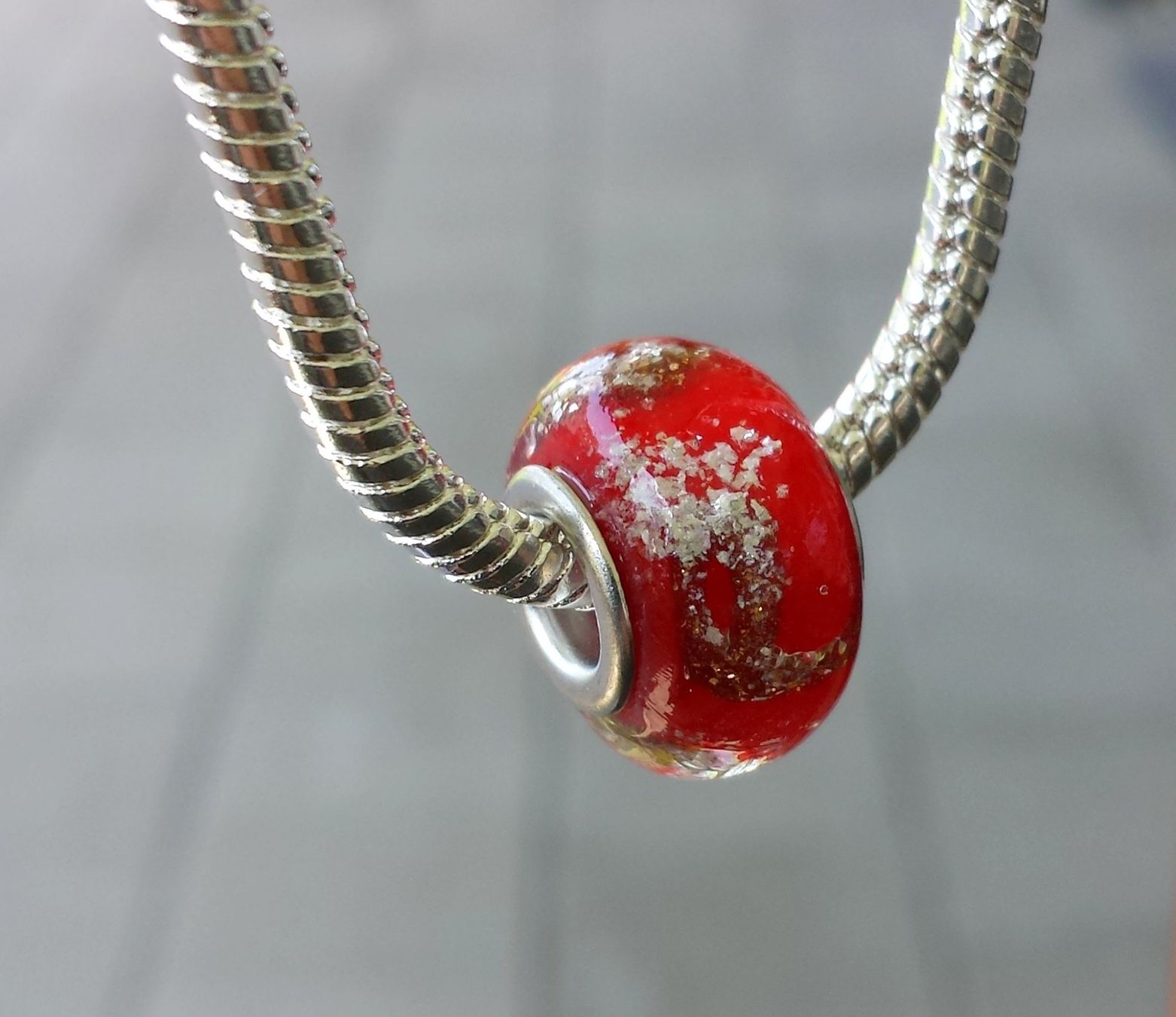 Perle (finte): Lampwork Rote Glasperle, Glass Bead – Nuovo (secondo la descrizione) da Langenthal venduto da flowersNbirds 2