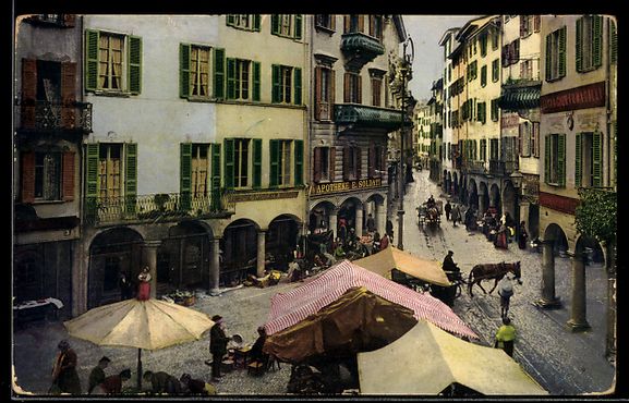 Ansichtskarten: AK Lugano, Via Nassa – Gebraucht aus Berlin von bartko-reher