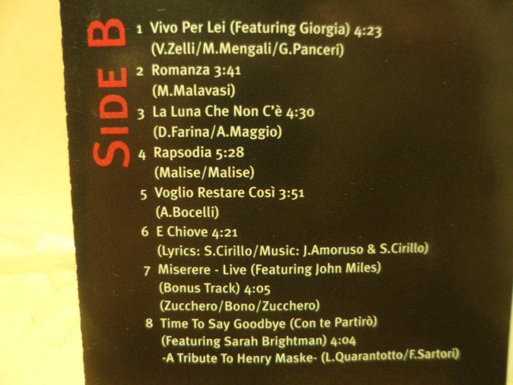 Musicassette: ANREA BOCELLI  romanza – Usato da Langnau i. E. venduto da gf2_29jt 2