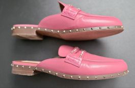 Valentino mules roses cuir cloutées pointure 39