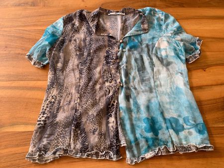 BOTEGA wunderschöne Sommerbluse raffiniert Gr. XXL
