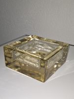 Massiver Design Glas Aschenbecher 2.265 kg Rauchglas Vintage