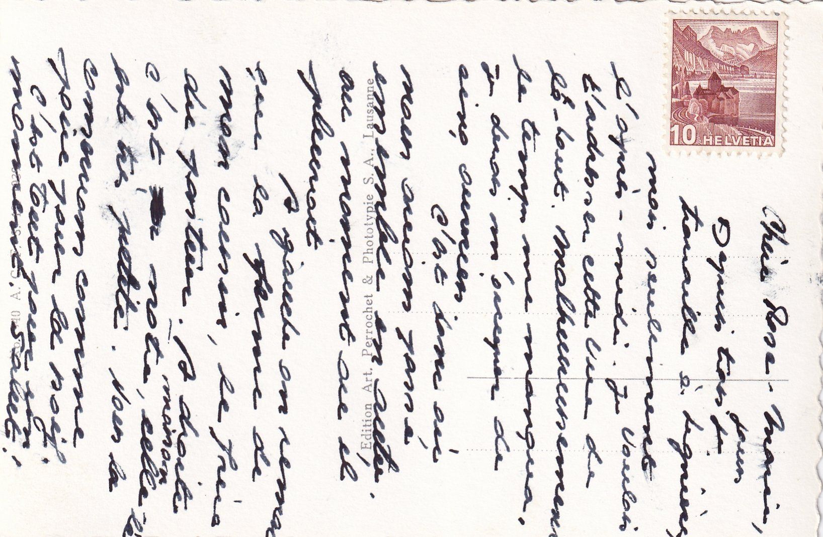 Cartoline postali: Lignières (Vue générale) /mp – Usato da Hombrechtikon venduto da Rudolf07 1