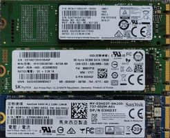 3×diverse 128GB SSDs