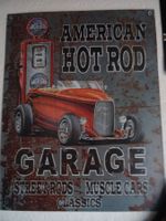 Blechschild American Hot Rod Garage gebraucht