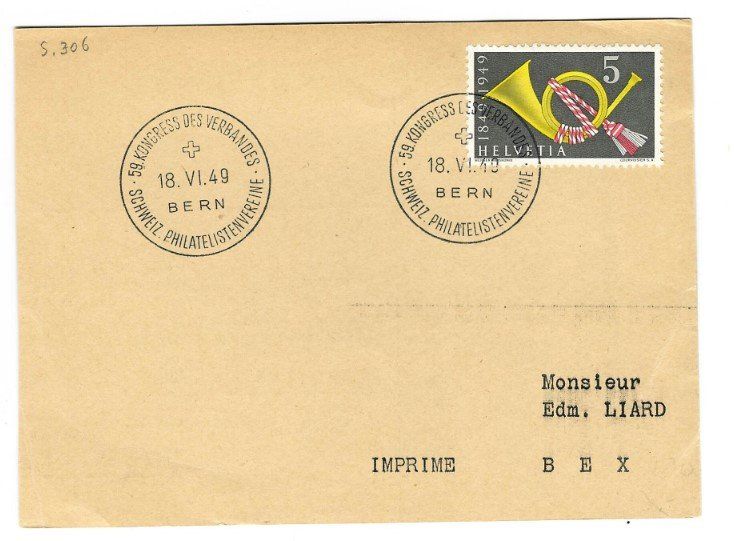 Tutti i francobolli: Karte mit Stempel S306 1949 ab 1.-- – Usato da Buttikon SZ venduto da Marcelr