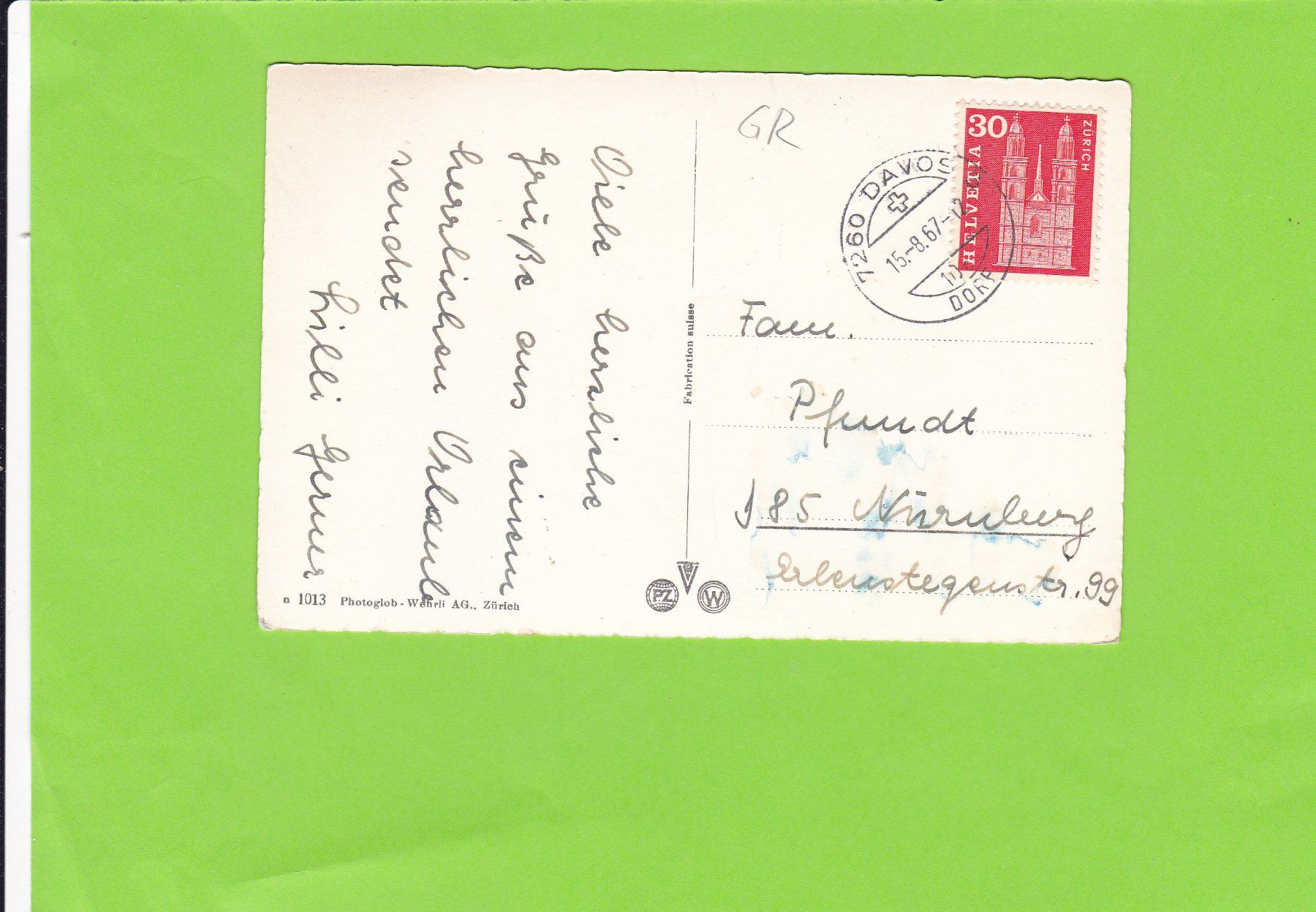 Cartoline postali: Davos – Usato da St. Peterzell venduto da neckertal 1