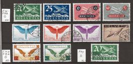1933-40: Flugpost Nr. F4z - F15z und F4y : KP 810.--