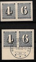 1943, W12+13 a.Block Zürich, postfrisch + gestempelt (14636)