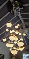 Lustre design sphères dorées et argentées (en stock)