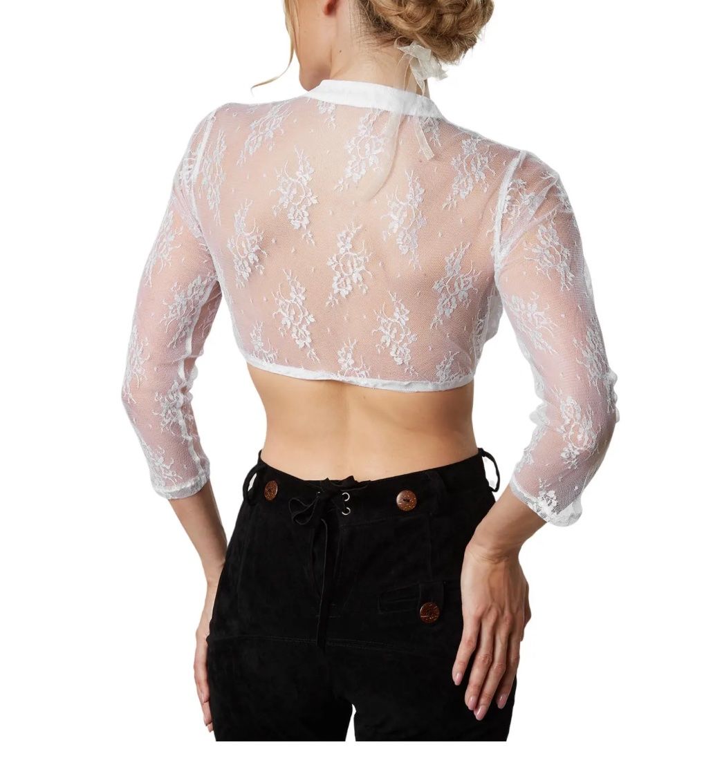 Costumi: neue Dirndlbluse weiss Gr. L, Oktoberfest – Nuovo e nell'imballaggio originale da Necker venduto da liq24 2