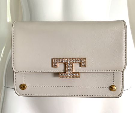 TOD’S Mini Umhänge - Hand- Gürteltasche - cremeweiss