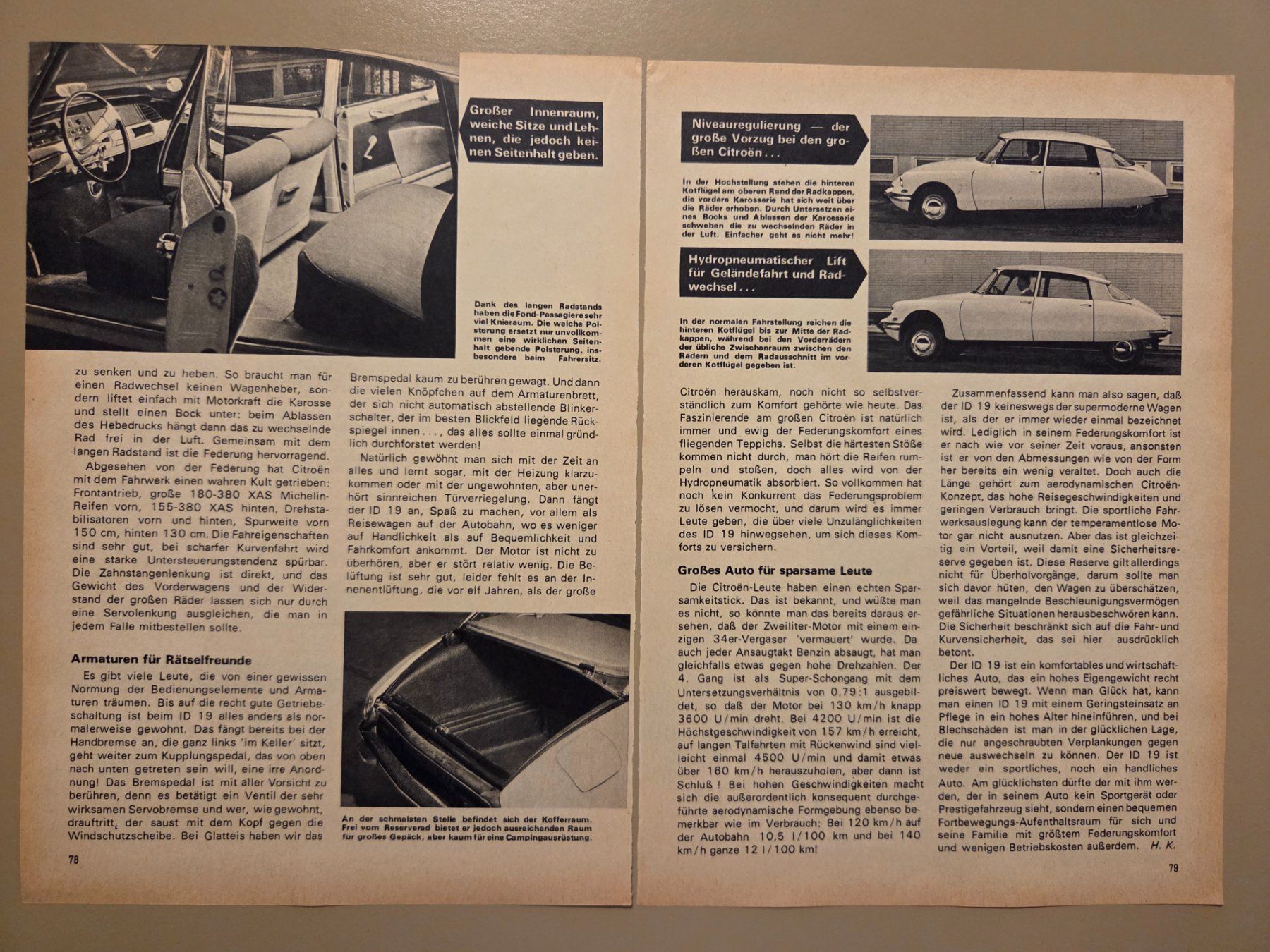 Zeitschriften & Magazine: Citroën ID 19 - Testbericht 1967 – Gebraucht aus Wilen b. Wollerau von 4banger 2