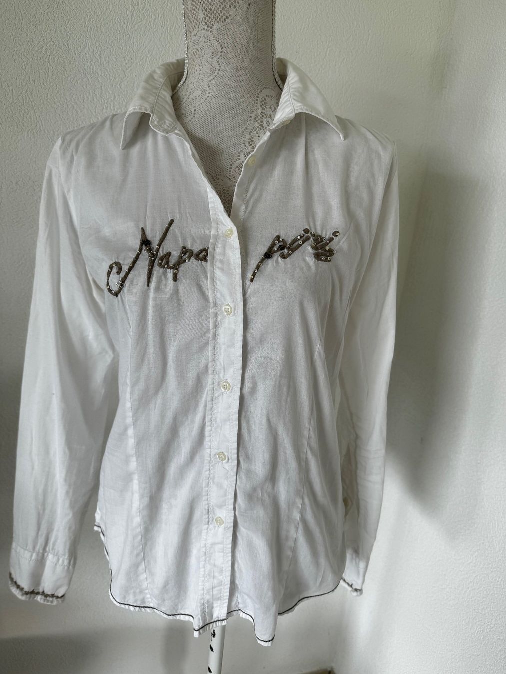 Napapijri Camicette: Napapiri Bluse weiss Gr. M – Usato da Kirchdorf AG venduto da coco123 1