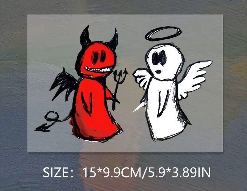 Sticker: Autocollant ange et diable  J054 – Nuovo e nell'imballaggio originale da Allens venduto da MADE.IN.ROCK.N.ROLL 3