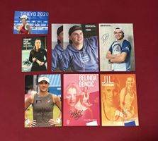 8x CH Tennis - Original Autogramme