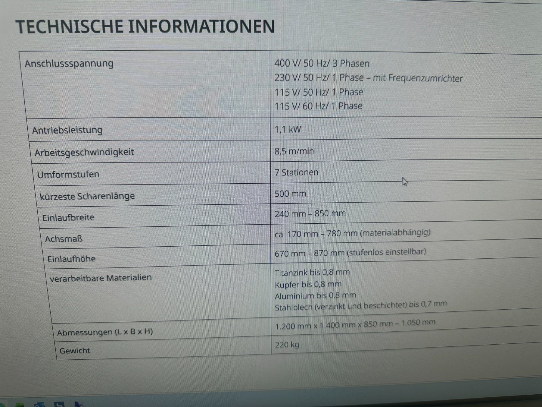 Tutte le macchine: Profiliermaschine Schlebach Mini Prof – Usato da Einsiedeln venduto da foehnspenglereiag 6
