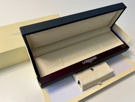 LONGINES blue leather watch box+outerbox for “Spirit” line