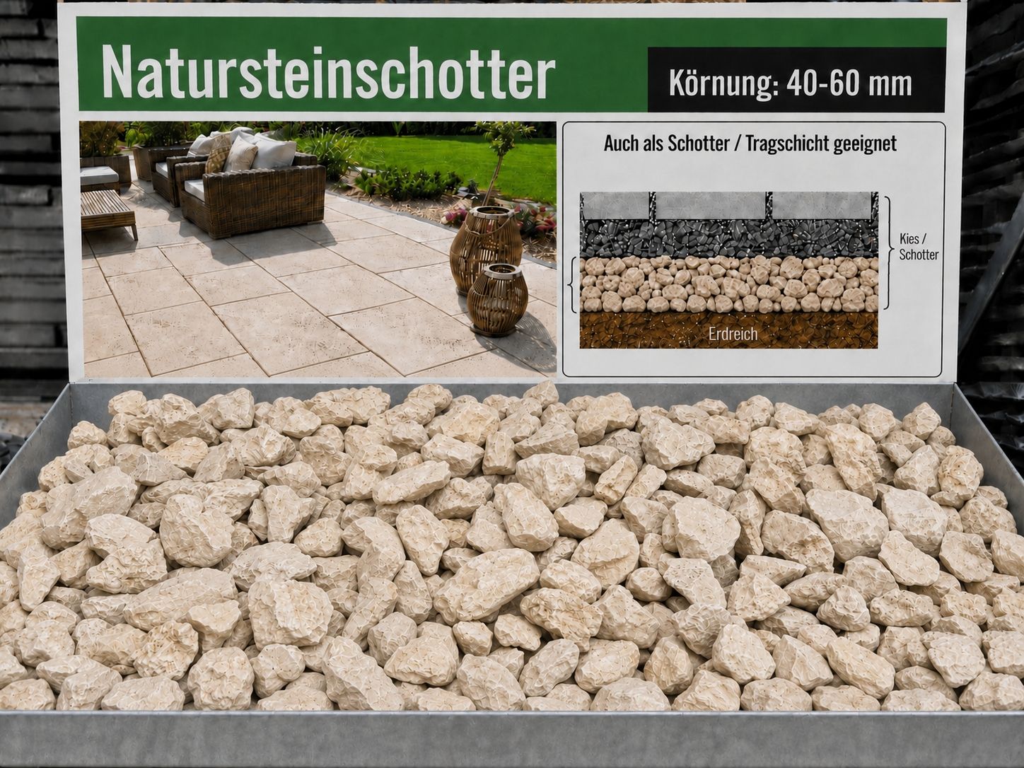 Steine & Dachziegeln: Natursteinschotter  – Gebraucht aus Oberglatt ZH von fabiru