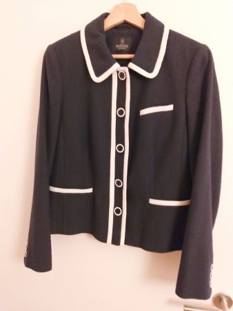 Wunderschöner Madeleine Blazer, Gr. 38, Navy mit Weiss