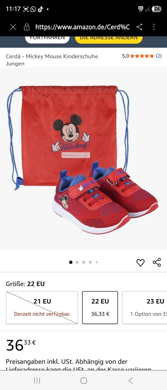 Scarpe per ragazze: Micky Mouse Sneaker mit Beutel Gr:21-27 – Nuovo e nell'imballaggio originale da Zürich venduto da Nalu-Kids- 5