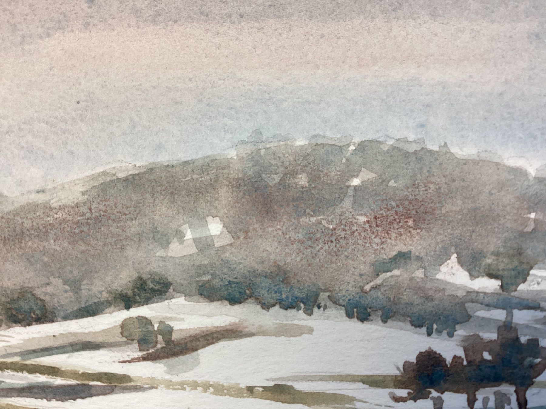 Gemälde: Aquarell Winterlandschaft 1986 – Gebraucht aus Eglisau von mar_5rn2 1