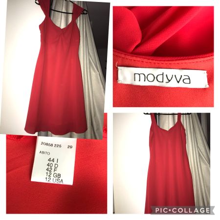 Elegantes rotes Kleid von Modyva – Grösse 40 – Vielseitig