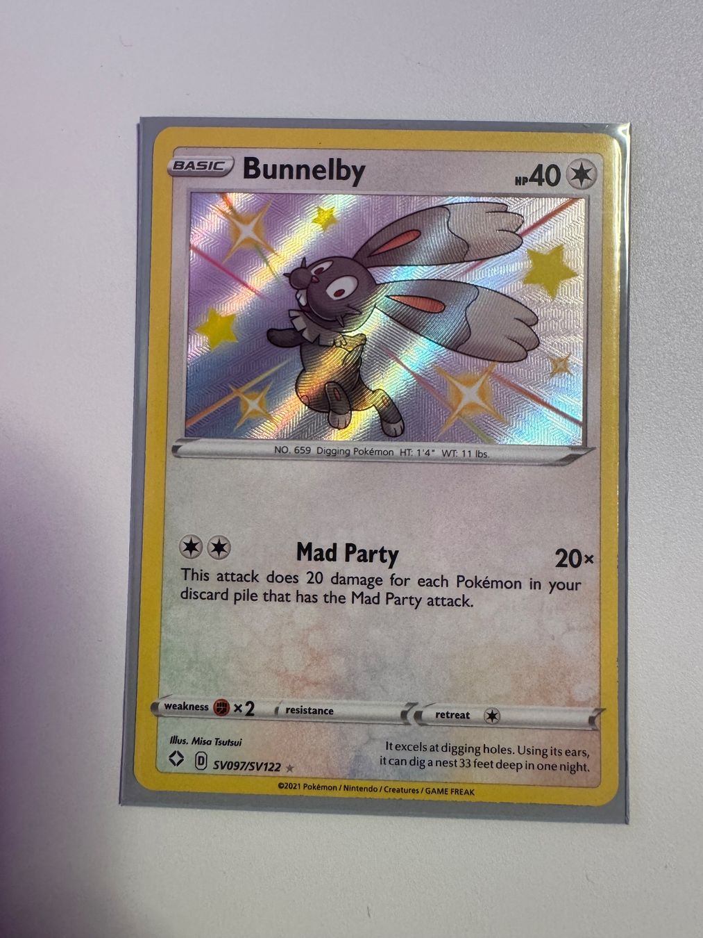 Pokémon Carte collezionabili: Bunnelby Pokemon SV097/SV122 – Nuovo (secondo la descrizione) da Winterthur venduto da hershanking