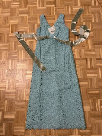 Türkises Vintage 50er Jahre Kleid aus Spitze