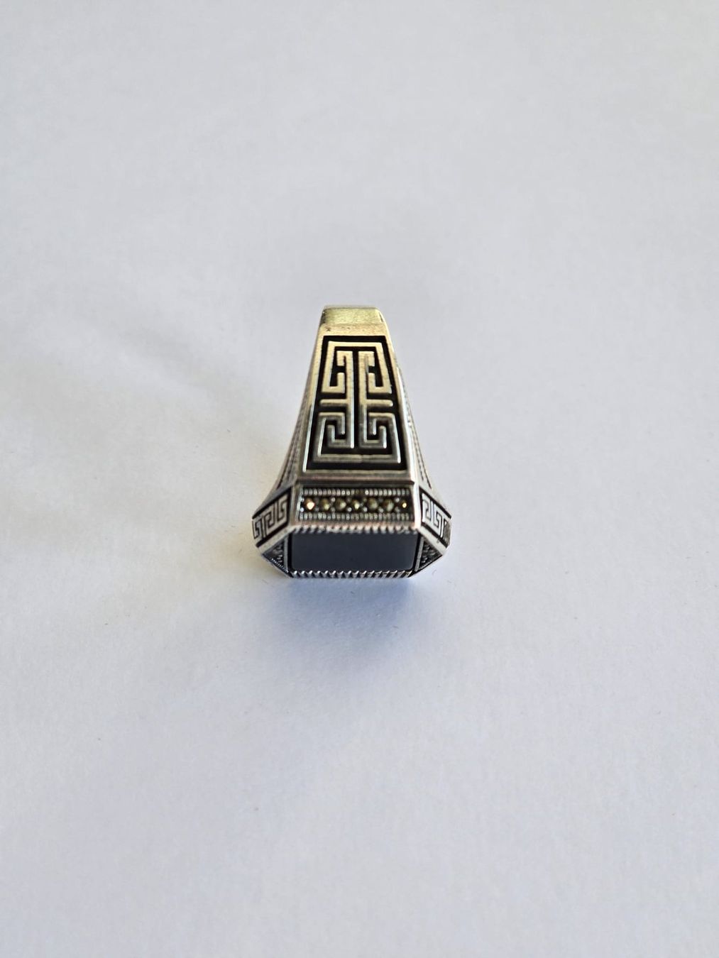 Onyx Ringe: Bague en argent, Onyx, taille 63 – Neu und originalverpackt aus Neuchâtel von NIDAVELIR 1