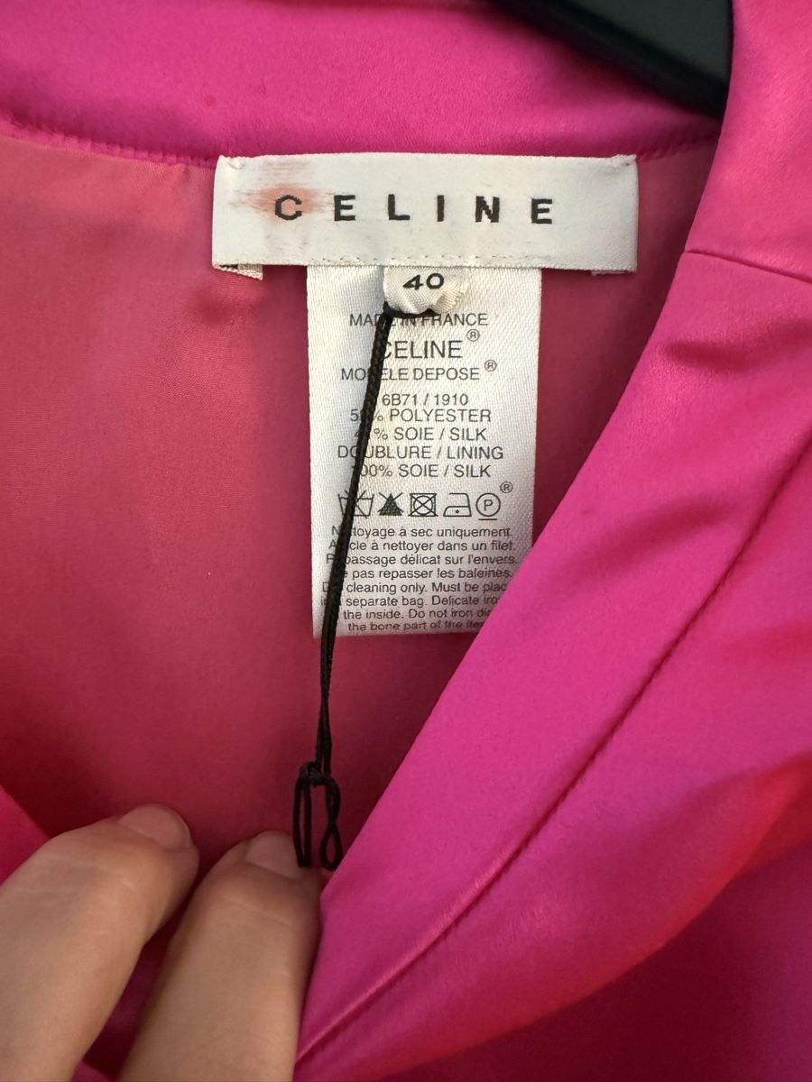 Celine Vestiti: Robe CELINE Rose Taille 40 FR soie et polyster neuve – Nuovo (secondo la descrizione) da La Croix-de-Rozon venduto da ben_9qlz 1